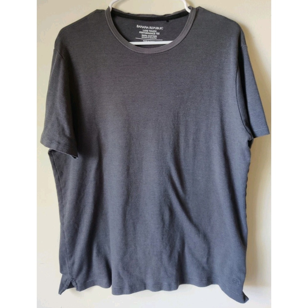 Banana Republic Luxe Touch Performance Tee Men's 100% Cotton Gray Size XL